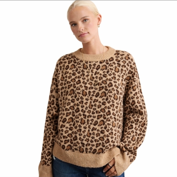 American Eagle Outfitters Sweaters - Leopard Print Sweater American Eagle